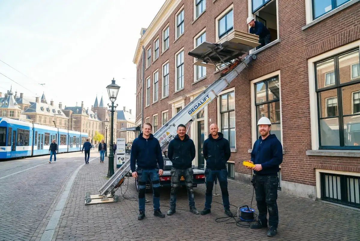 Verhuisteam van VHL Hoorn aan het werk