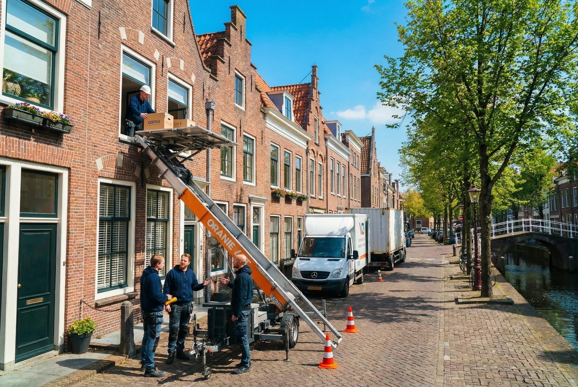 Aanhangerlift bij woning in Hoorn